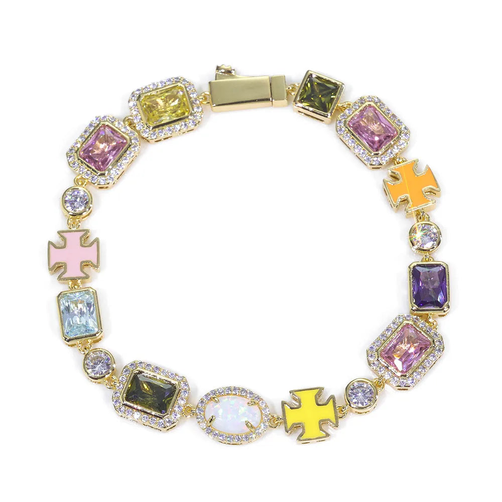 LiseShop Gold Gemstone Necklace (Unisex)