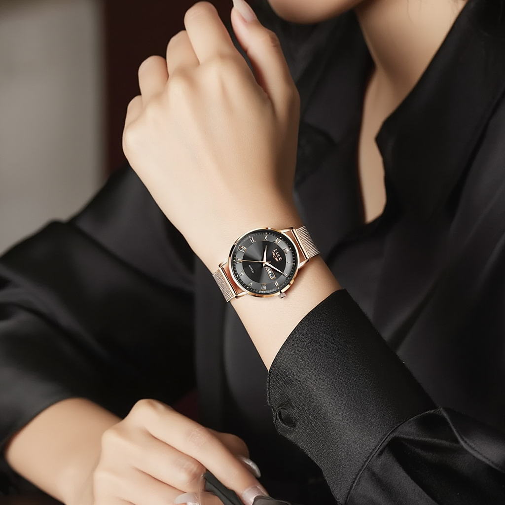 LuxeTime Rose Gold Watch