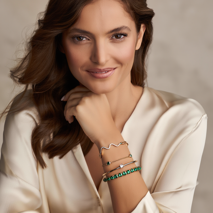 Emerald Harmony Bracelet Set 🌿