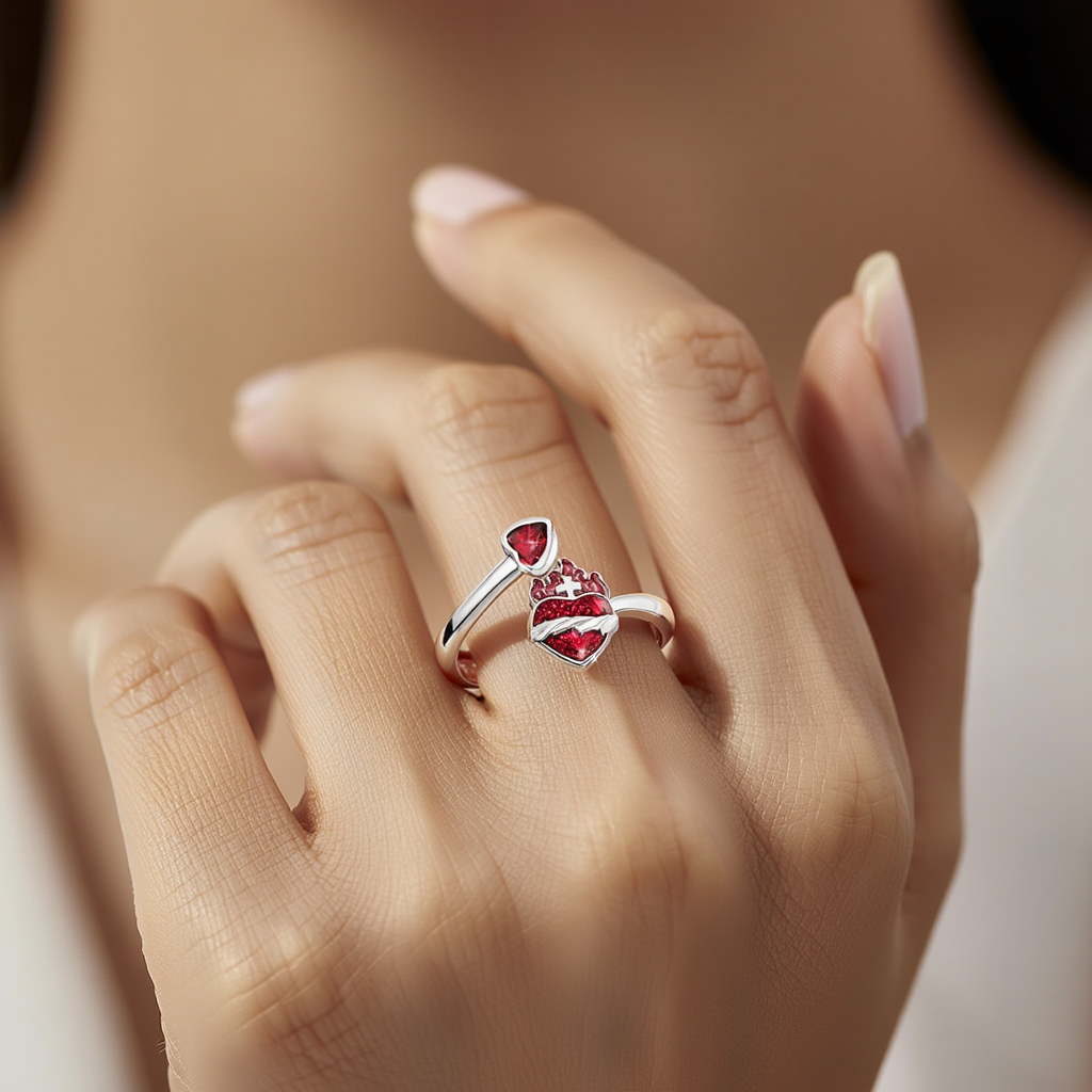 With God All Things Are Possible Heart Ring ❤️