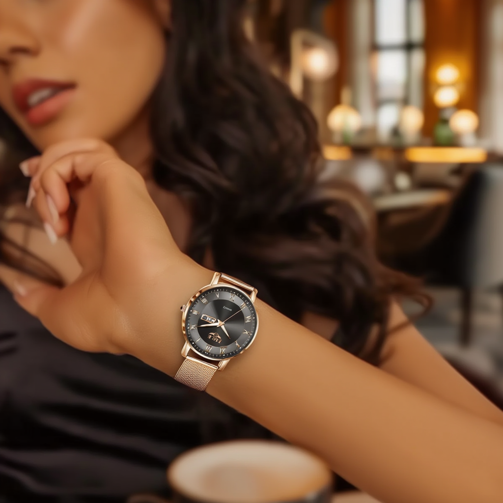 LuxeTime Rose Gold Watch