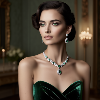 Emerald Cascade Jewelry Set