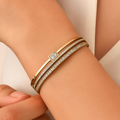 Grace Gold Bracelet with Crystals