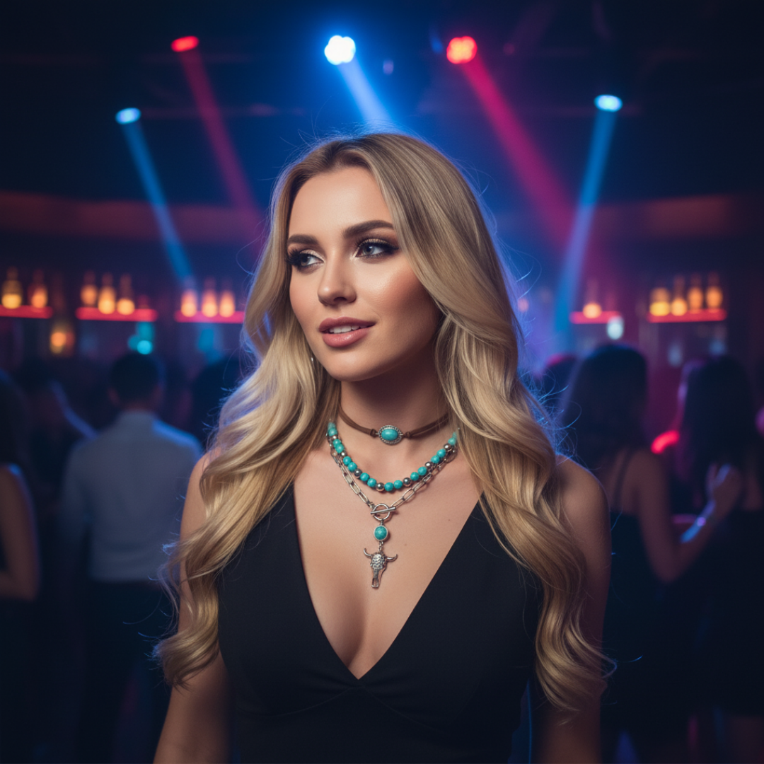 Aurelia 3pcs Boho Turquoise Bull Pendant Necklace Set