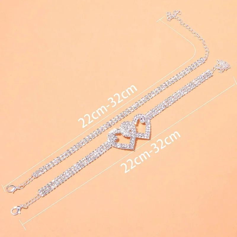 Two-Heart Anklet – Premium