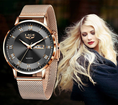 LuxeTime Rose Gold Watch