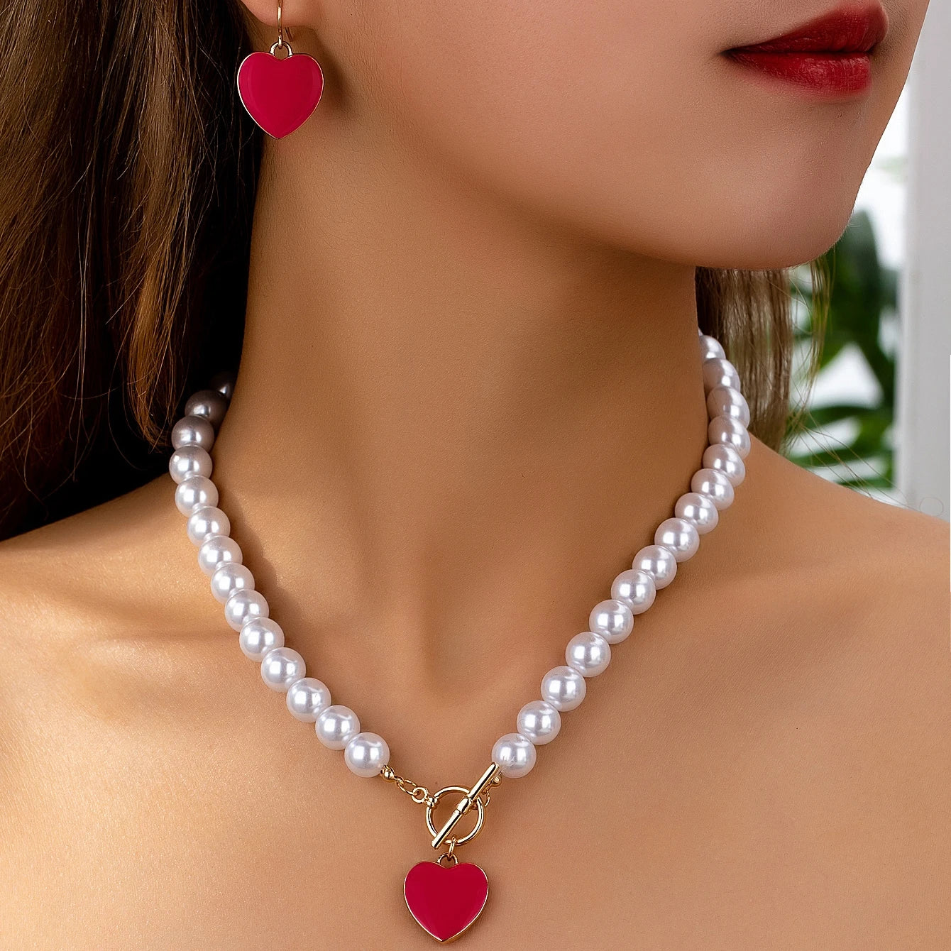 Crimson Heart Pearl Luxe Set
