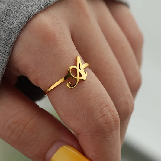 Signature Letter Luxe Ring