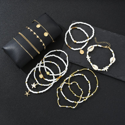 Ocean Breeze Shell Anklet 14Pcs