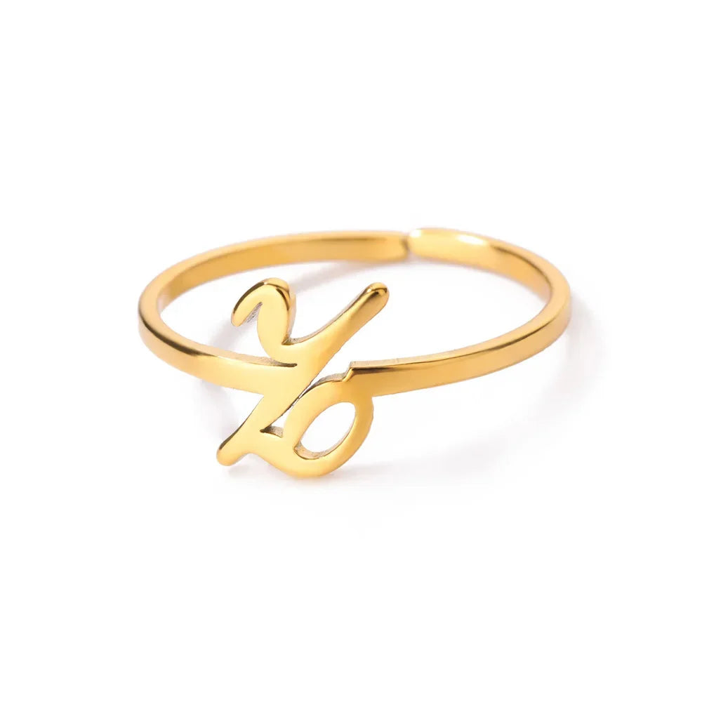 Signature Letter Luxe Ring
