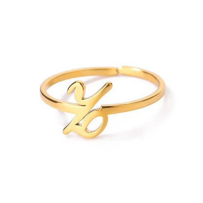 Signature Letter Luxe Ring