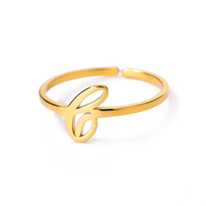 Signature Letter Luxe Ring