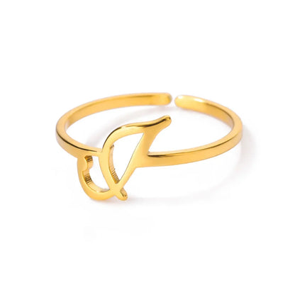Signature Letter Luxe Ring