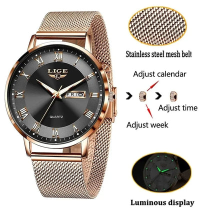 LuxeTime Rose Gold Watch