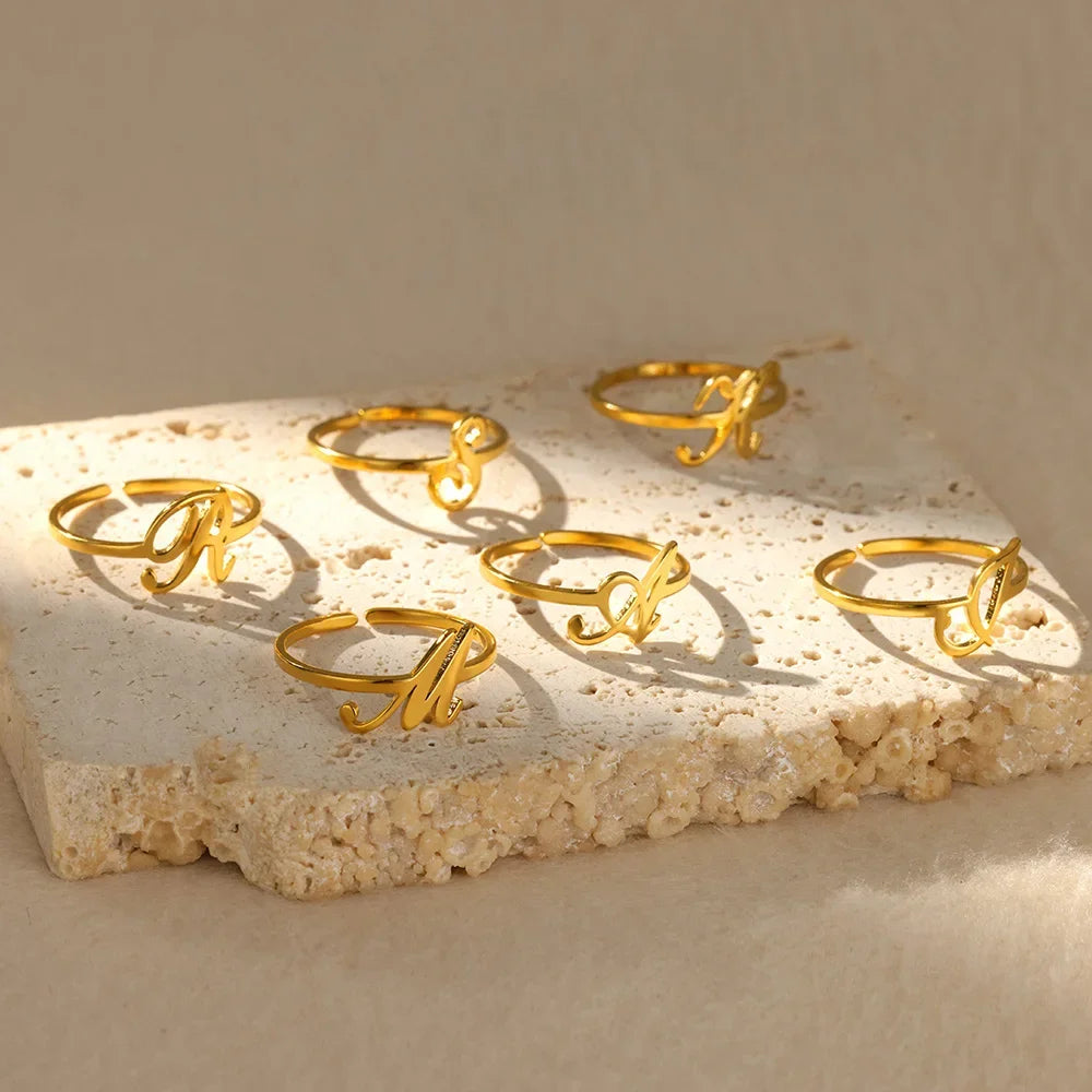 Signature Letter Luxe Ring