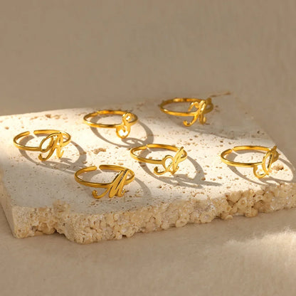 Signature Letter Luxe Ring
