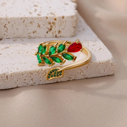 Emerald Blossom Ring