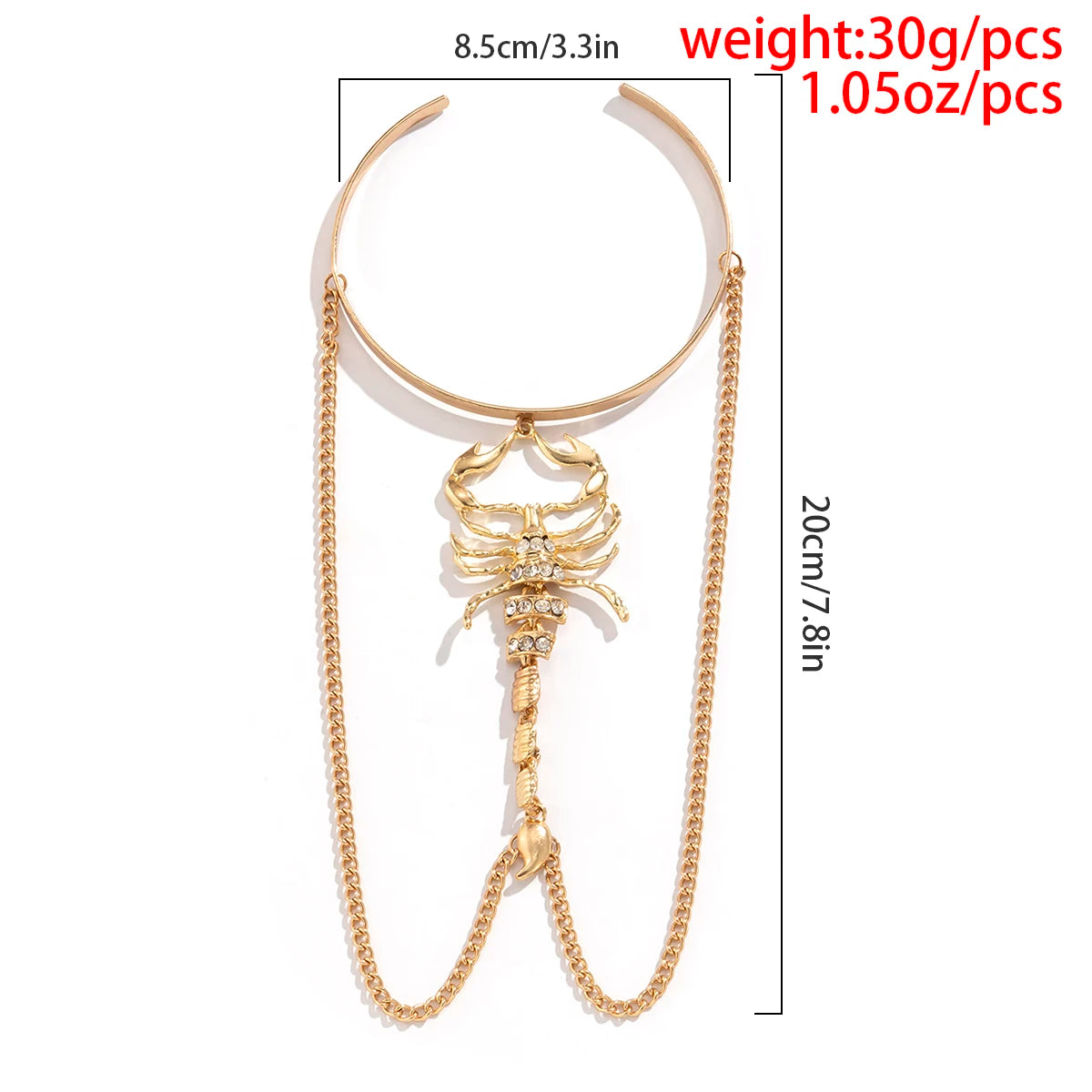 Golden Scorpion Arm Cuff – Queen’s Power Edition - Aurora Lux