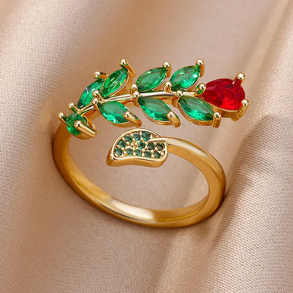 Emerald Blossom Ring
