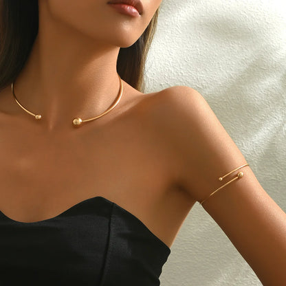 Ethereal Duo Jewelry Set (Choker & Arm Bracelet)