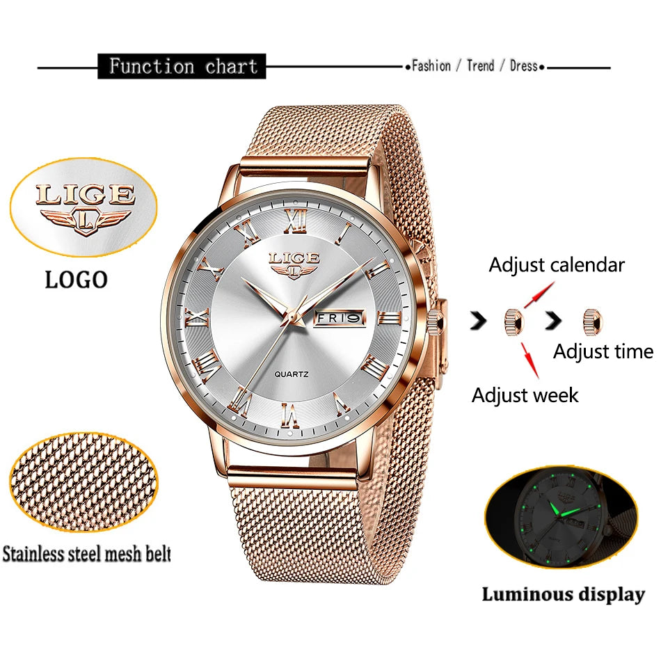 LuxeTime Rose Gold Watch
