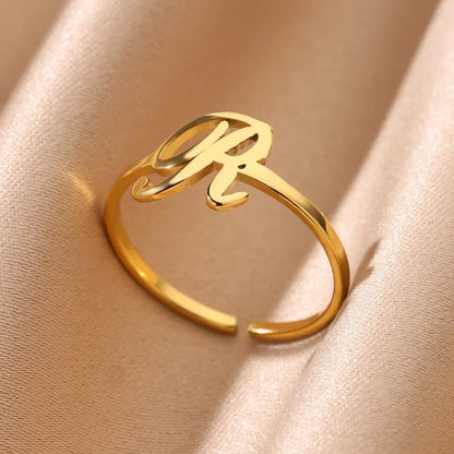 Signature Letter Luxe Ring