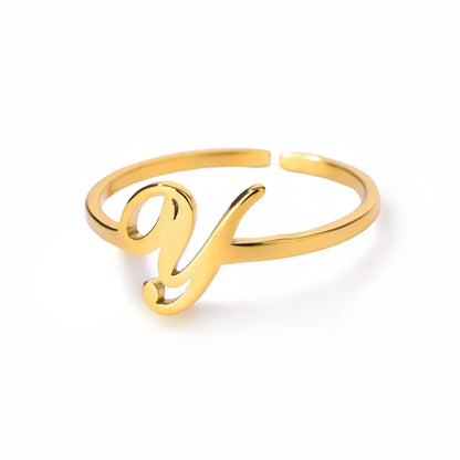 Signature Letter Luxe Ring