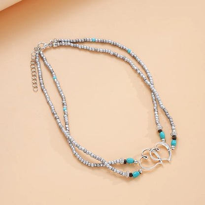 Serenity Love 2Pcs Silver & Turquoise Set
