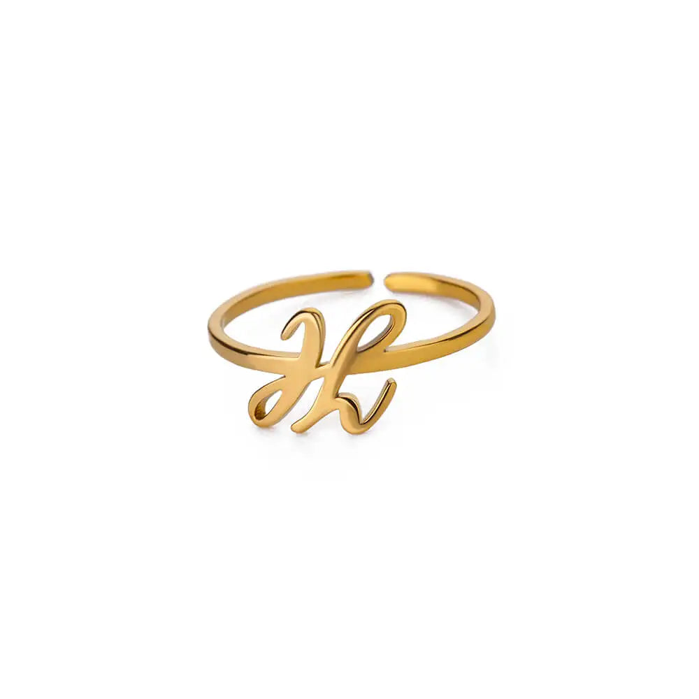 Signature Letter Luxe Ring