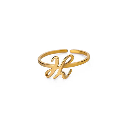 Signature Letter Luxe Ring