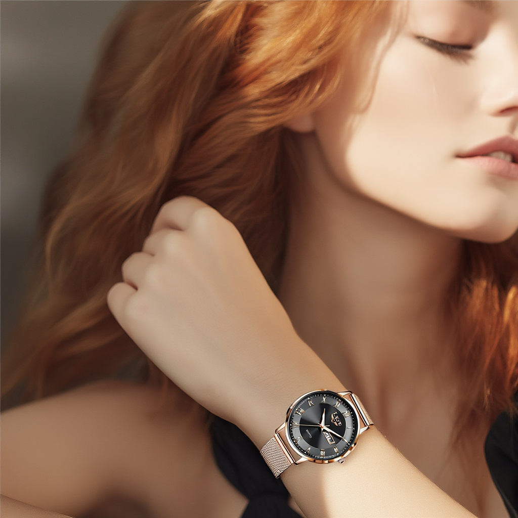 LuxeTime Rose Gold Watch