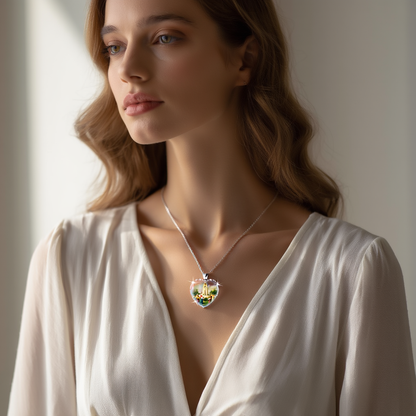 Divine Light Heart Necklace