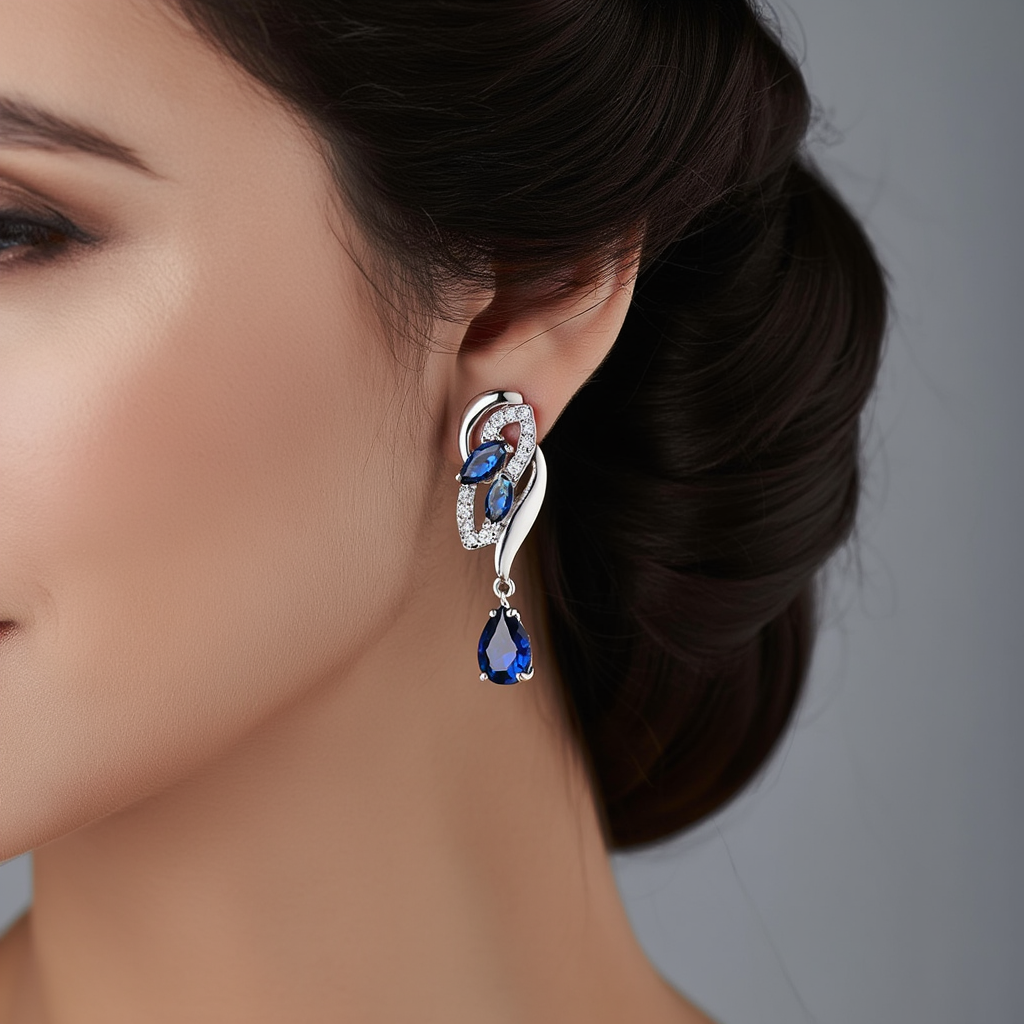 Eternal Sapphire Glow Earrings