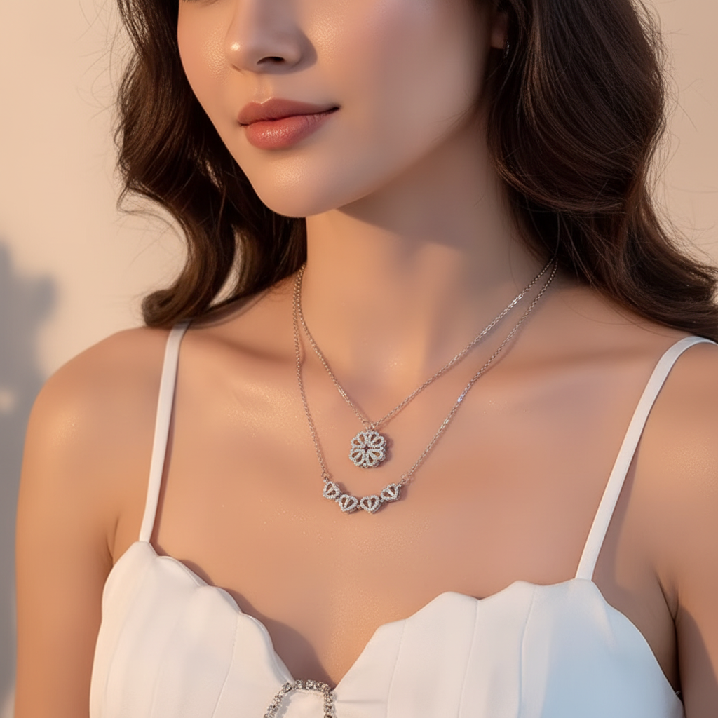 Heart Clover Necklace